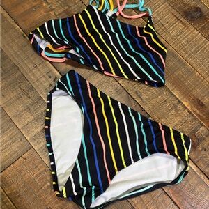 Colorful Striped Kids Swim Set